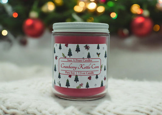 Cranberry Kettle Corn 7.5 oz Candle