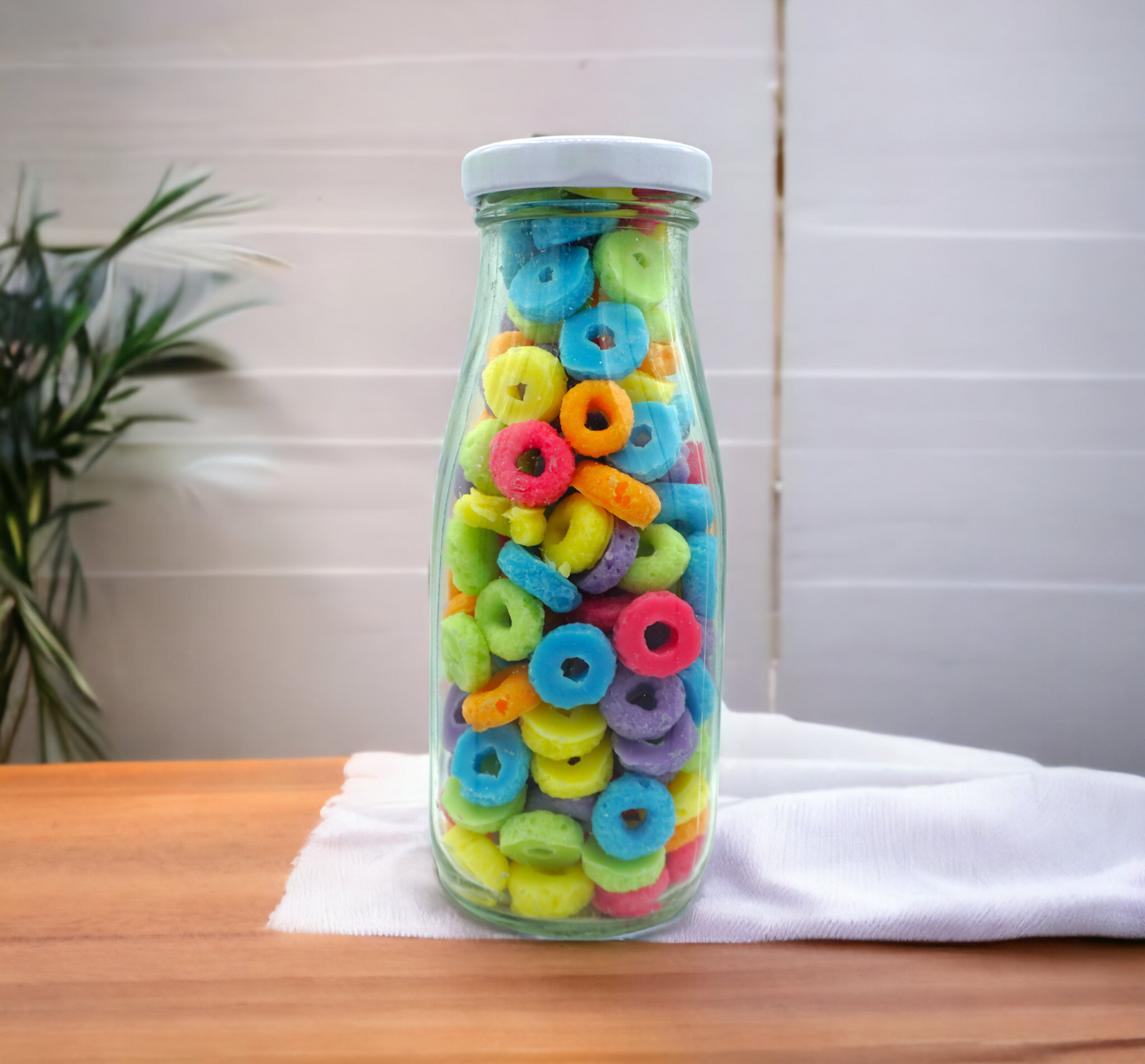 Fruit Loops Shaped Wax Melt - Milk Bottle