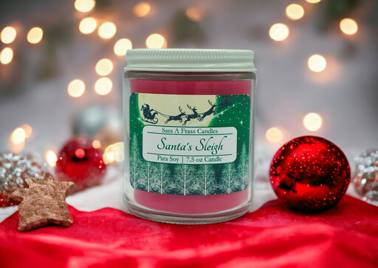 Santa's Sleigh 7.5 oz Candle